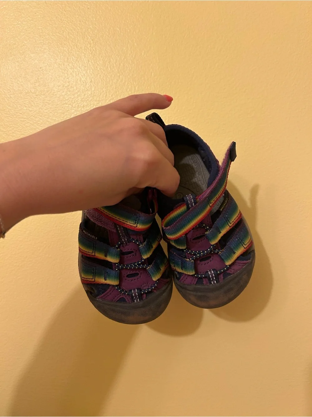 Keen Kids Purple Sandals with Rainbow Straps